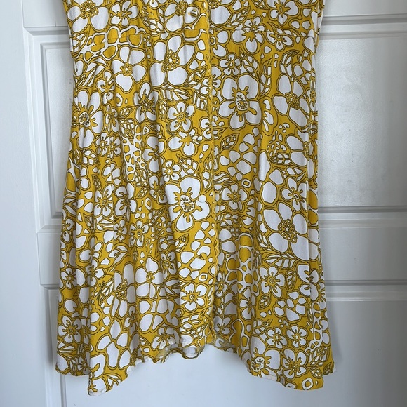 Aritzia Sunday Best - yellow and white floral flowy mini dress - Picture 3 of 8